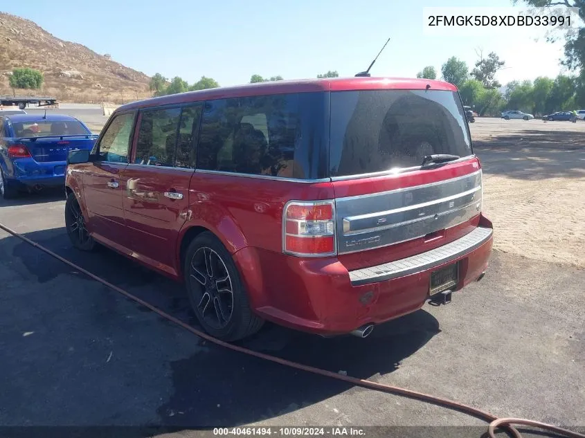 2013 Ford Flex Limited VIN: 2FMGK5D8XDBD33991 Lot: 40461494