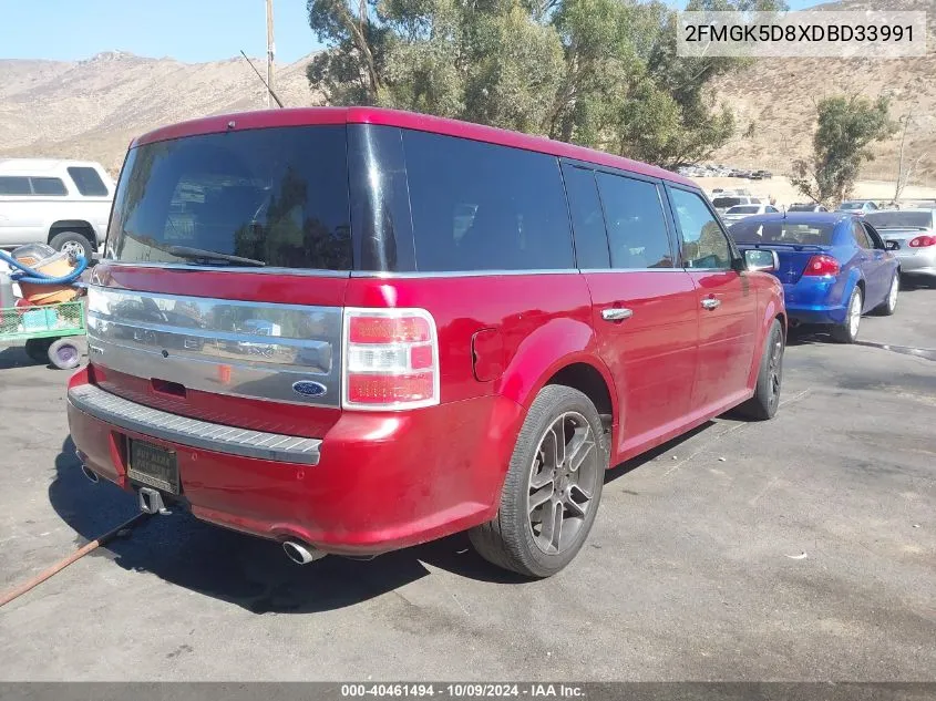 2013 Ford Flex Limited VIN: 2FMGK5D8XDBD33991 Lot: 40461494