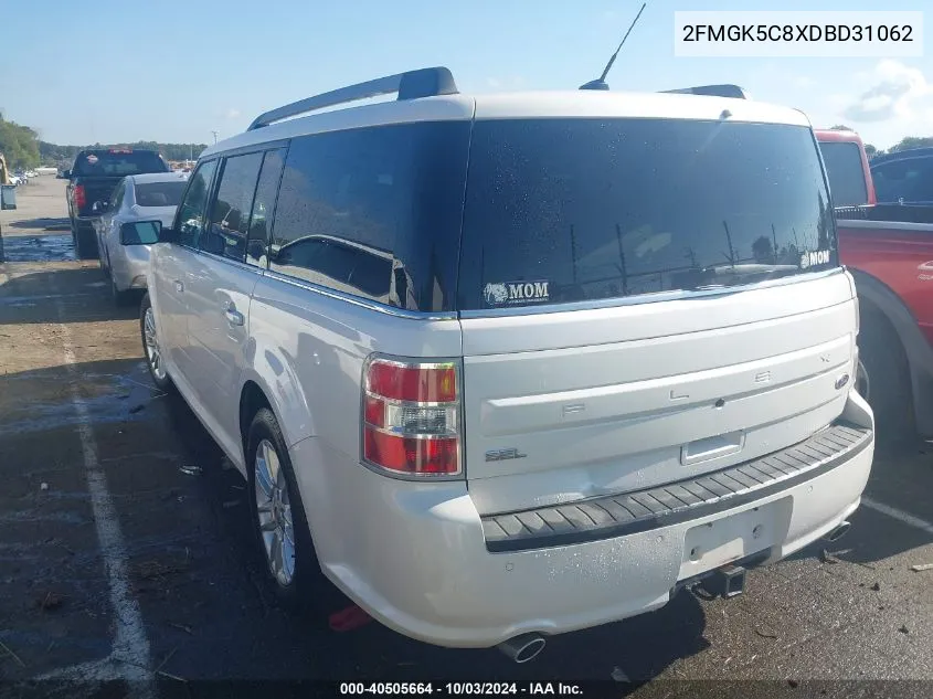 2013 Ford Flex Sel VIN: 2FMGK5C8XDBD31062 Lot: 40505664