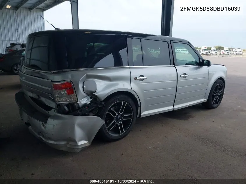 2013 Ford Flex Limited VIN: 2FMGK5D88DBD16039 Lot: 40516181