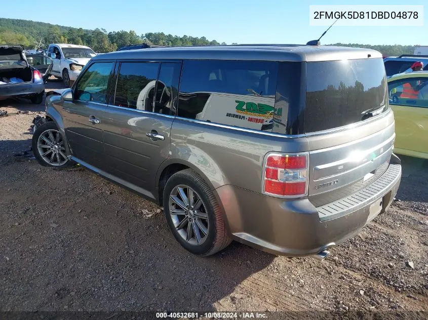 2013 Ford Flex Limited VIN: 2FMGK5D81DBD04878 Lot: 40532681