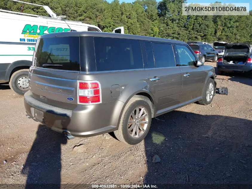 2013 Ford Flex Limited VIN: 2FMGK5D81DBD04878 Lot: 40532681