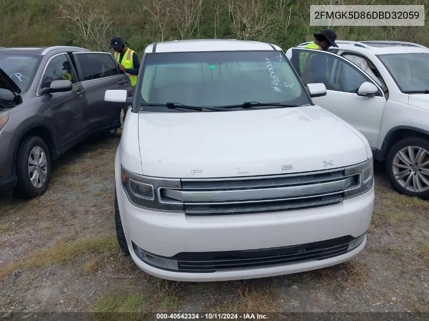 2013 Ford Flex Limited VIN: 2FMGK5D86DBD32059 Lot: 40542334