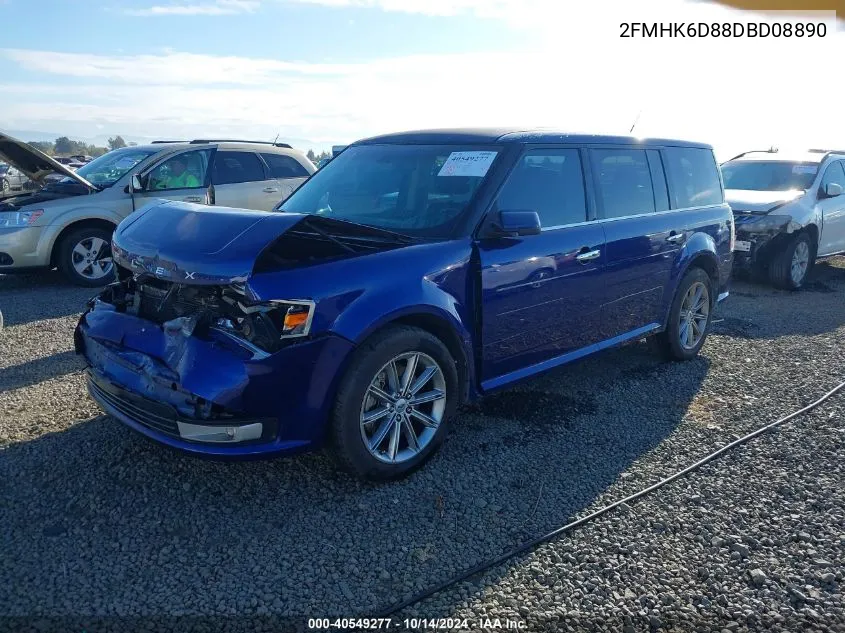 2013 Ford Flex Limited VIN: 2FMHK6D88DBD08890 Lot: 40549277