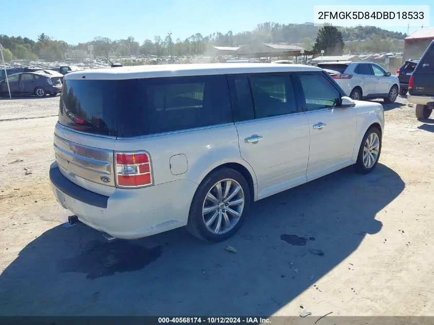 2013 Ford Flex Limited VIN: 2FMGK5D84DBD18533 Lot: 40568174