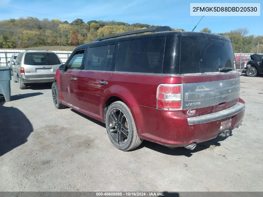 2013 Ford Flex Limited VIN: 2FMGK5D88DBD20530 Lot: 40605595