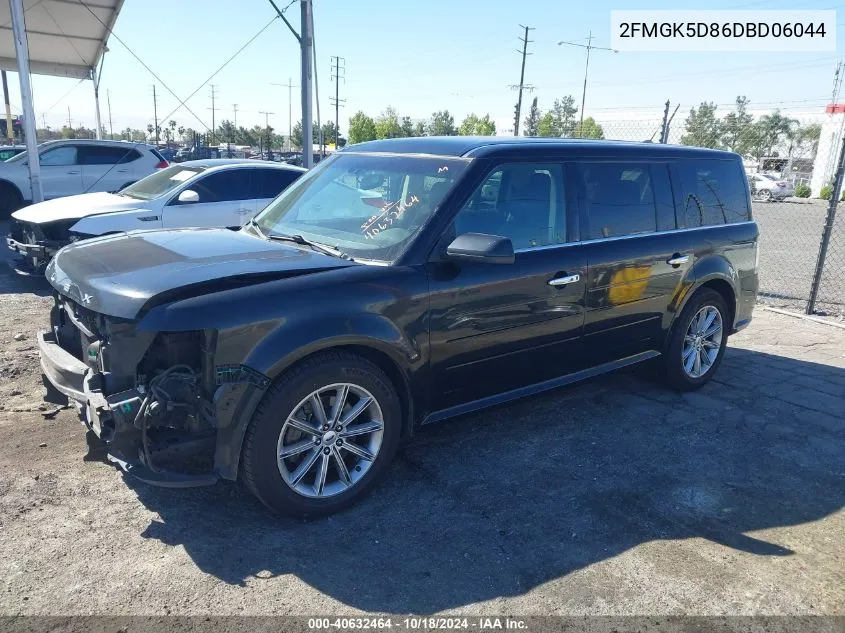 2013 Ford Flex Limited VIN: 2FMGK5D86DBD06044 Lot: 40632464