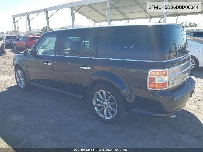 2013 Ford Flex Limited VIN: 2FMGK5D86DBD06044 Lot: 40632464