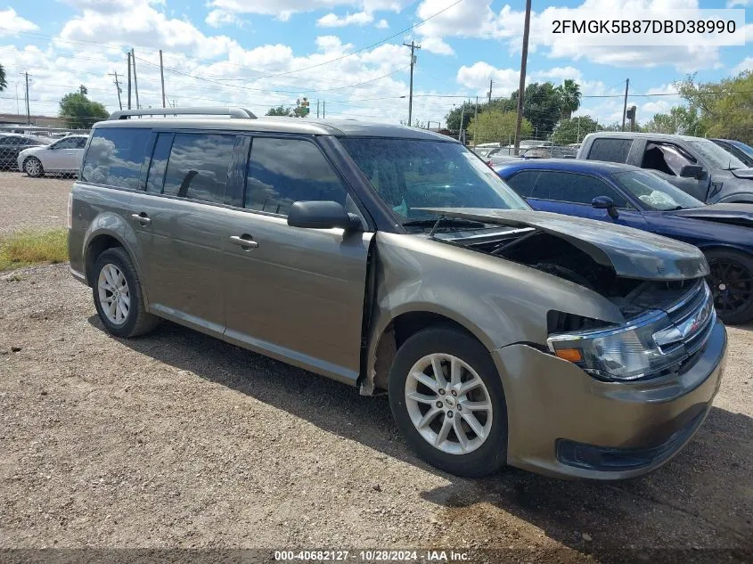 2013 Ford Flex Se VIN: 2FMGK5B87DBD38990 Lot: 40682127