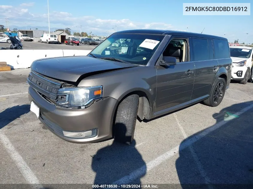 2013 Ford Flex Sel VIN: 2FMGK5C80DBD16912 Lot: 40719530