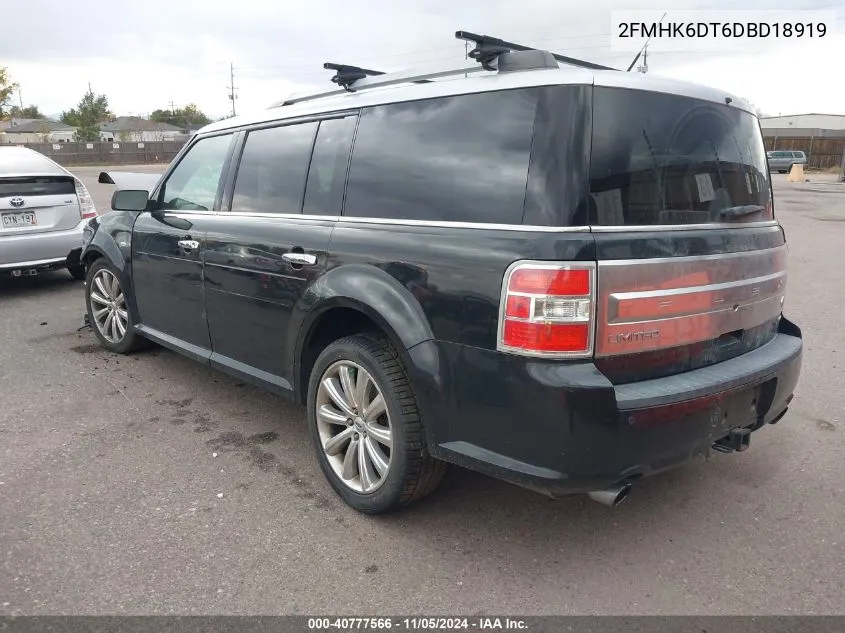 2013 Ford Flex Limited VIN: 2FMHK6DT6DBD18919 Lot: 40777566