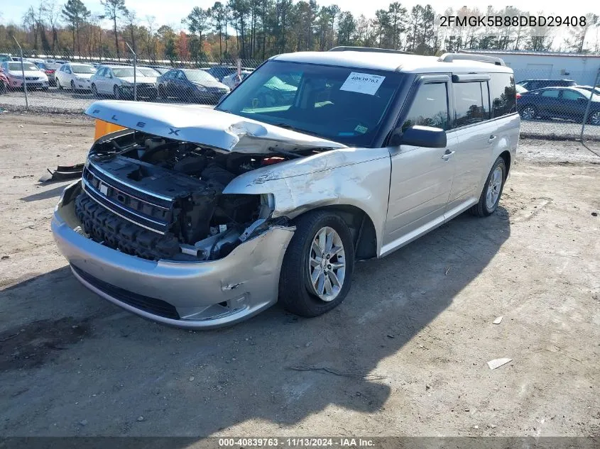 2013 Ford Flex Se VIN: 2FMGK5B88DBD29408 Lot: 40839763