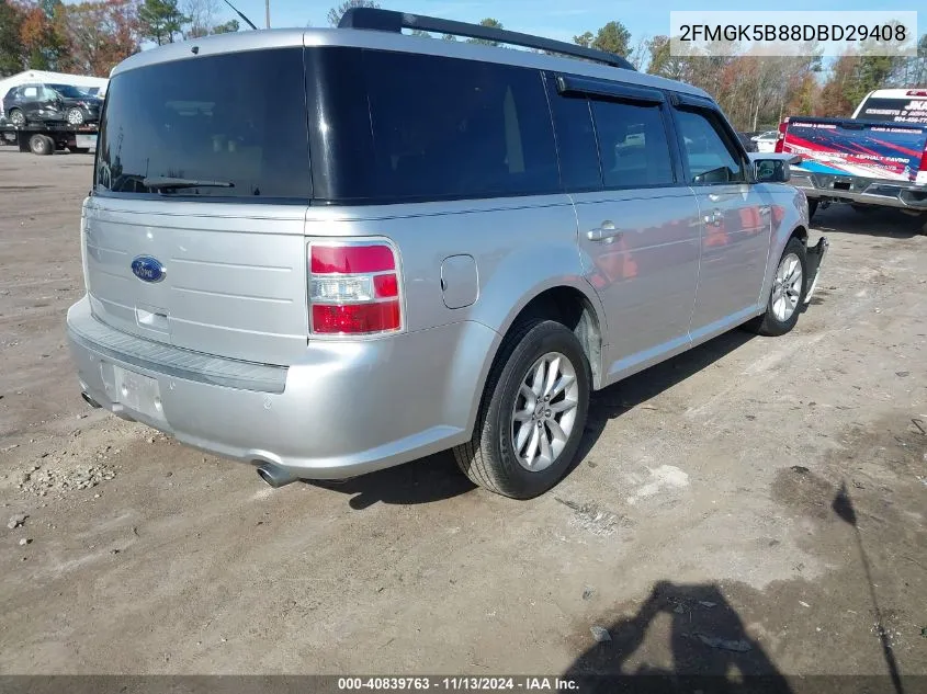 2013 Ford Flex Se VIN: 2FMGK5B88DBD29408 Lot: 40839763