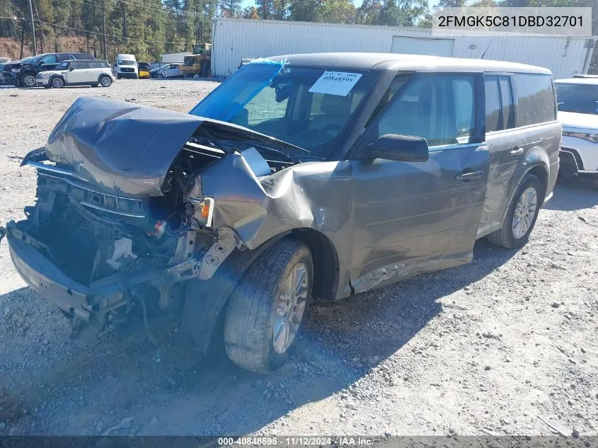 2013 Ford Flex Sel VIN: 2FMGK5C81DBD32701 Lot: 40848595