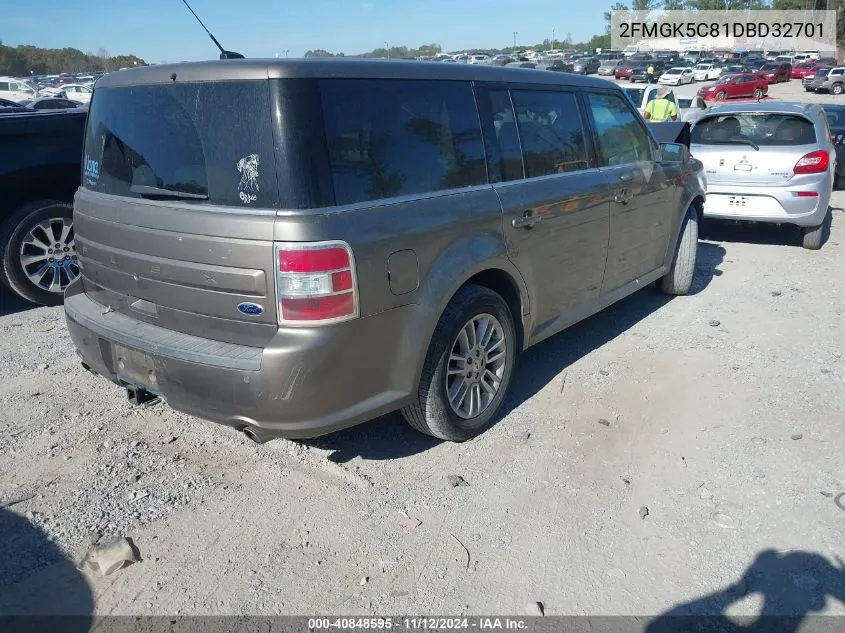 2013 Ford Flex Sel VIN: 2FMGK5C81DBD32701 Lot: 40848595