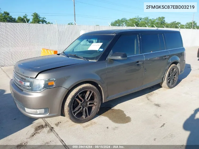 2FMGK5C87EBD03219 2014 Ford Flex Sel