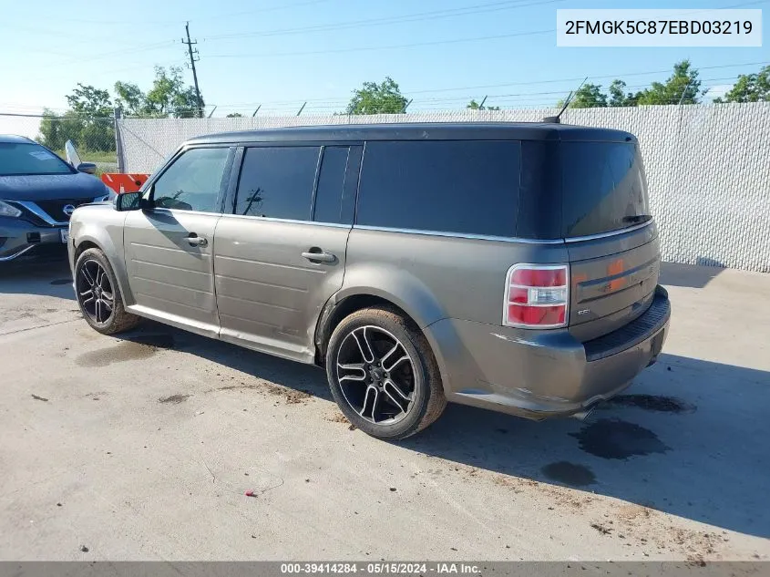 2FMGK5C87EBD03219 2014 Ford Flex Sel