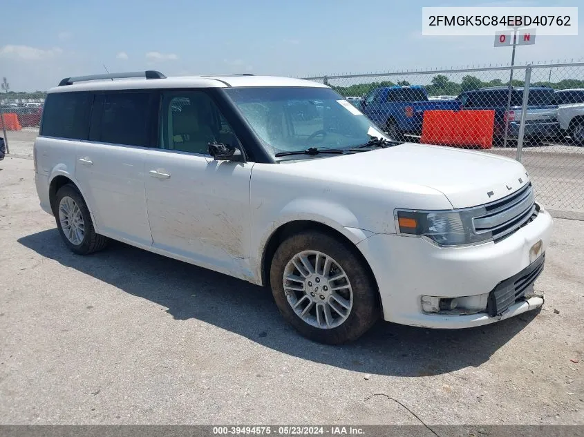 2014 Ford Flex Sel VIN: 2FMGK5C84EBD40762 Lot: 39494575