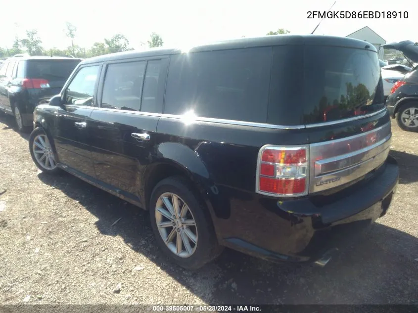 2FMGK5D86EBD18910 2014 Ford Flex Limited