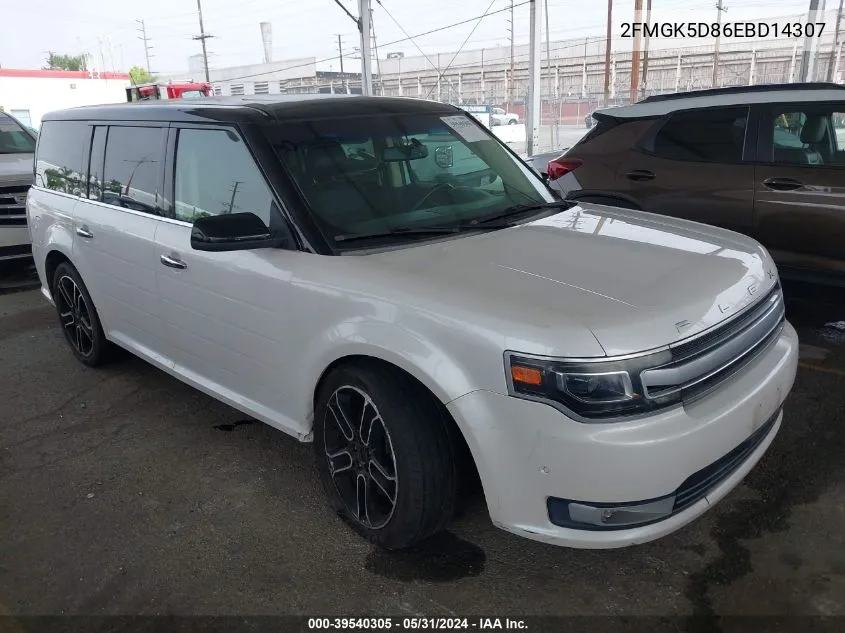 2014 Ford Flex Limited VIN: 2FMGK5D86EBD14307 Lot: 39540305