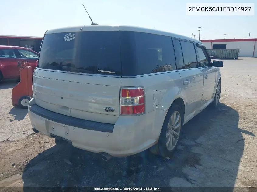 2014 Ford Flex Sel VIN: 2FMGK5C81EBD14927 Lot: 40029406