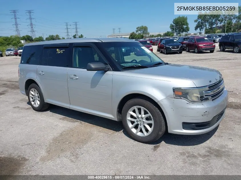 2014 Ford Flex Se VIN: 2FMGK5B85EBD05259 Lot: 40029615