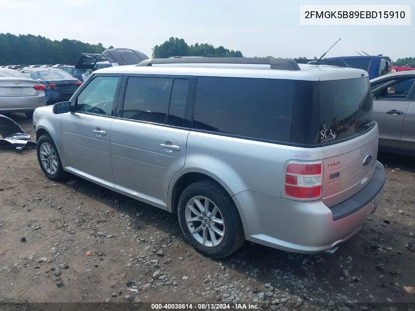 2FMGK5B89EBD15910 2014 Ford Flex Se