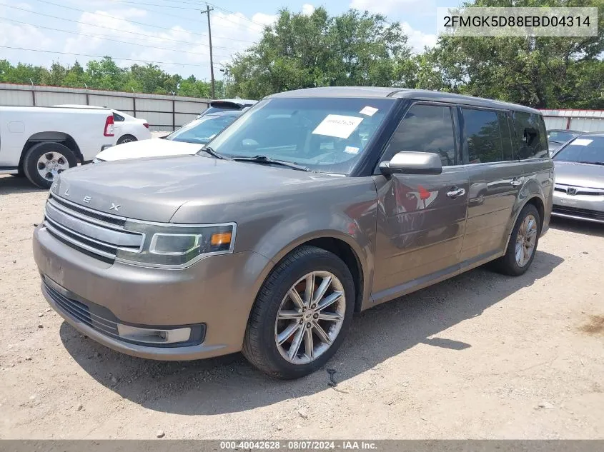 2014 Ford Flex Limited VIN: 2FMGK5D88EBD04314 Lot: 40042628