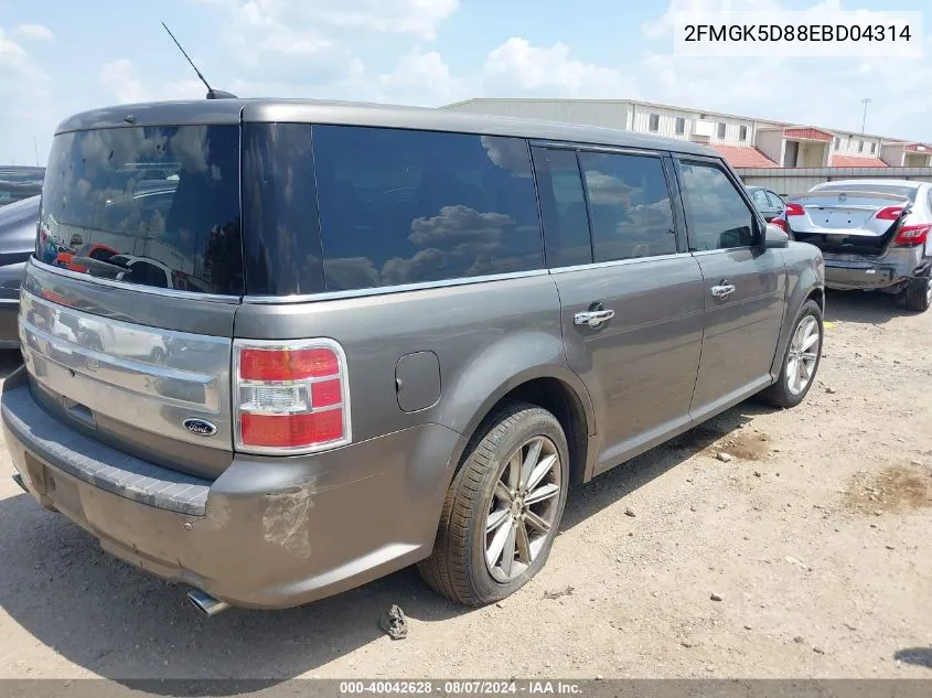 2014 Ford Flex Limited VIN: 2FMGK5D88EBD04314 Lot: 40042628