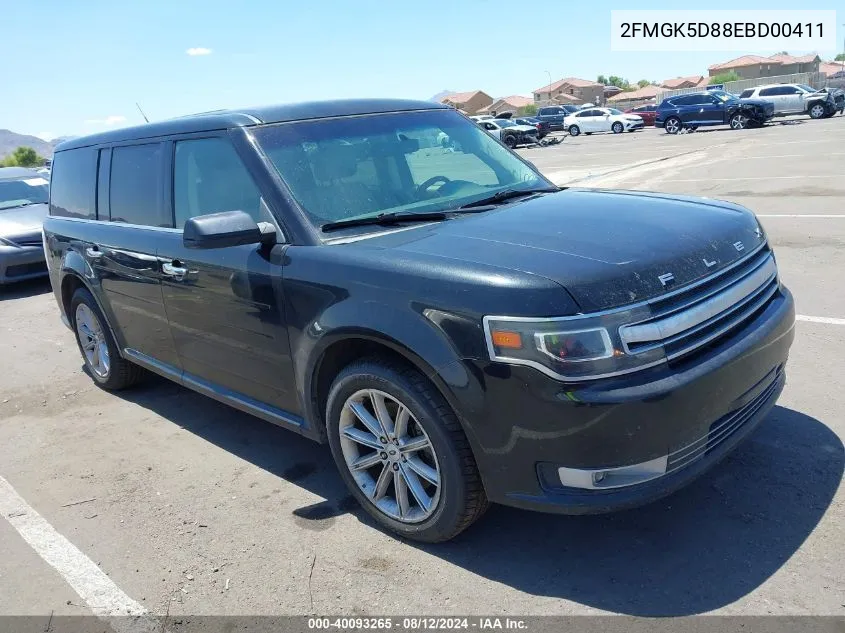 2014 Ford Flex Limited VIN: 2FMGK5D88EBD00411 Lot: 40093265