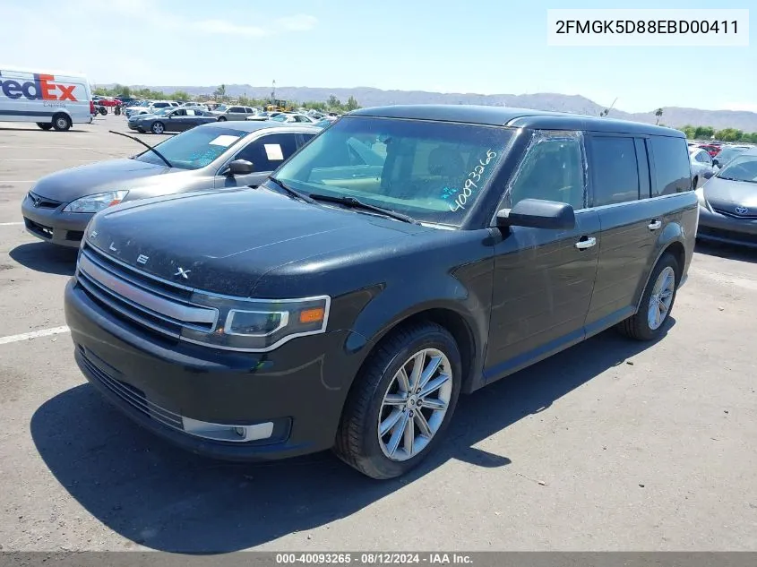 2FMGK5D88EBD00411 2014 Ford Flex Limited