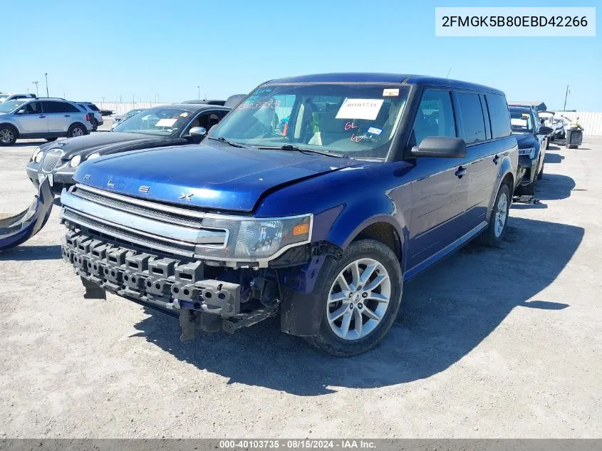 2FMGK5B80EBD42266 2014 Ford Flex Se