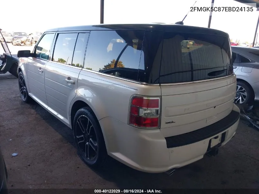 2014 Ford Flex Sel VIN: 2FMGK5C87EBD24135 Lot: 40122029