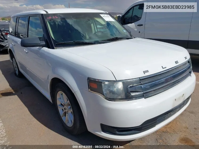 2014 Ford Flex Se VIN: 2FMGK5B83EBD23985 Lot: 40163585