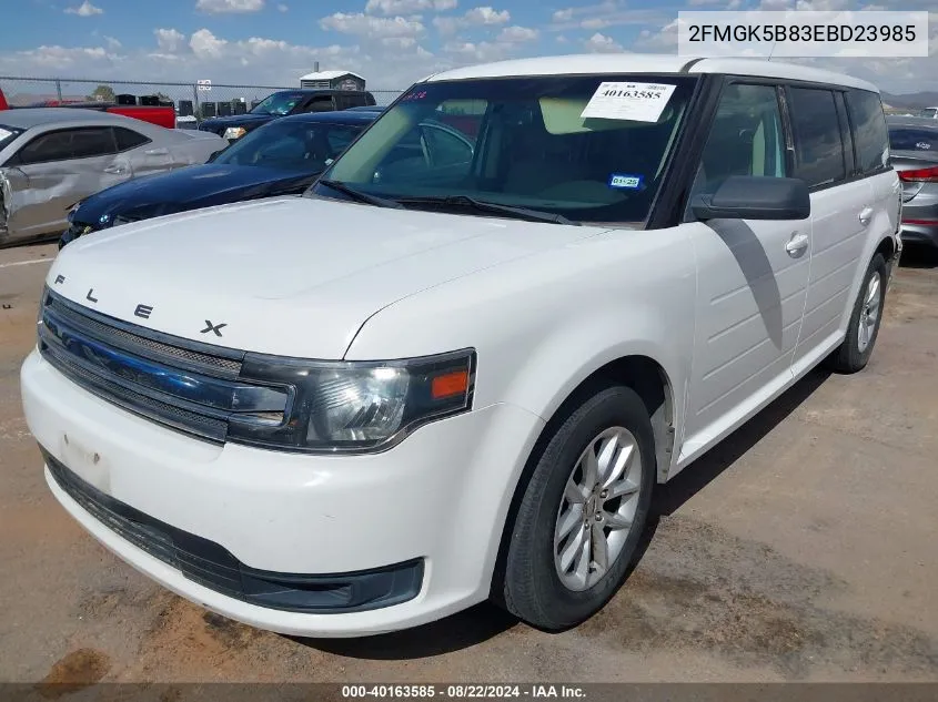 2014 Ford Flex Se VIN: 2FMGK5B83EBD23985 Lot: 40163585