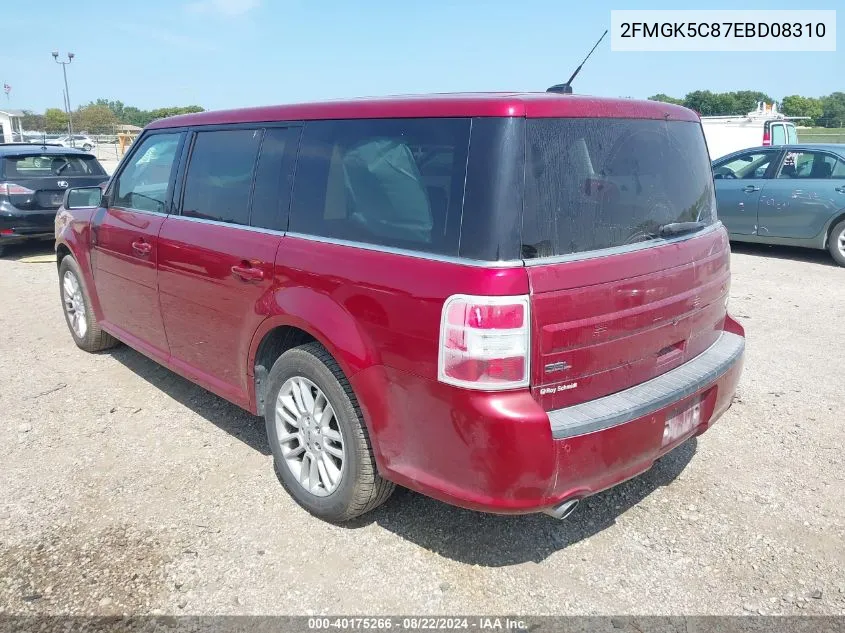 2FMGK5C87EBD08310 2014 Ford Flex Sel