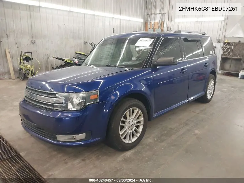 2014 Ford Flex Sel VIN: 2FMHK6C81EBD07261 Lot: 40240457