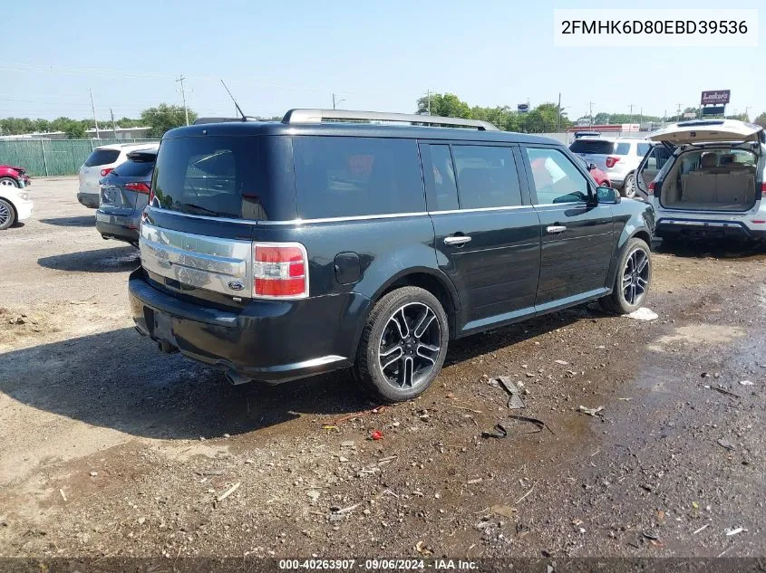 2014 Ford Flex Limited VIN: 2FMHK6D80EBD39536 Lot: 40263907