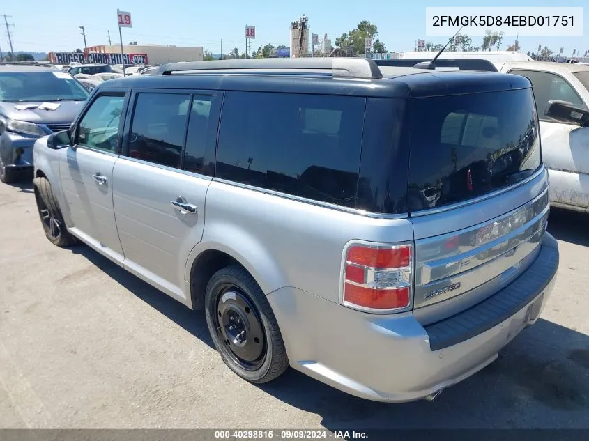 2FMGK5D84EBD01751 2014 Ford Flex Limited