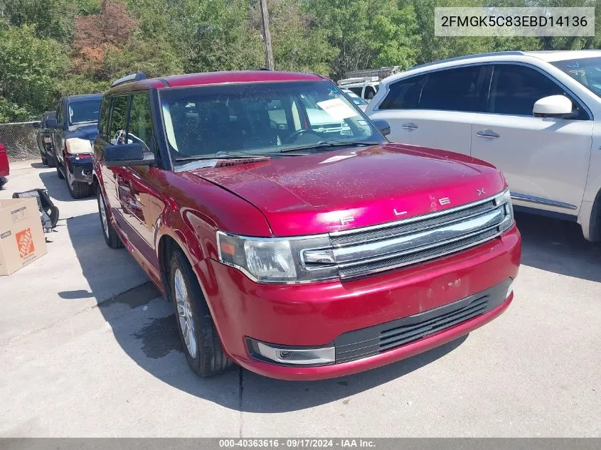 2014 Ford Flex Sel VIN: 2FMGK5C83EBD14136 Lot: 40363616