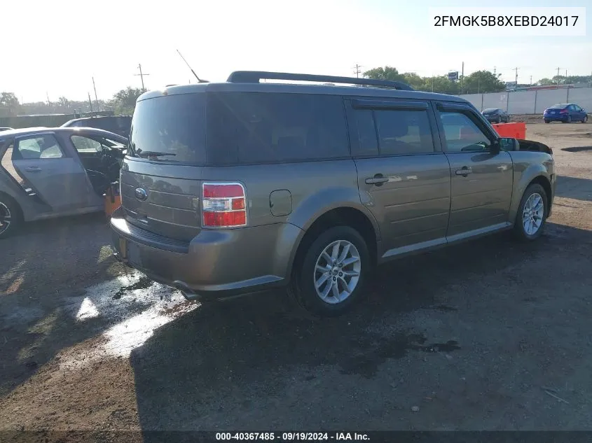 2FMGK5B8XEBD24017 2014 Ford Flex Se