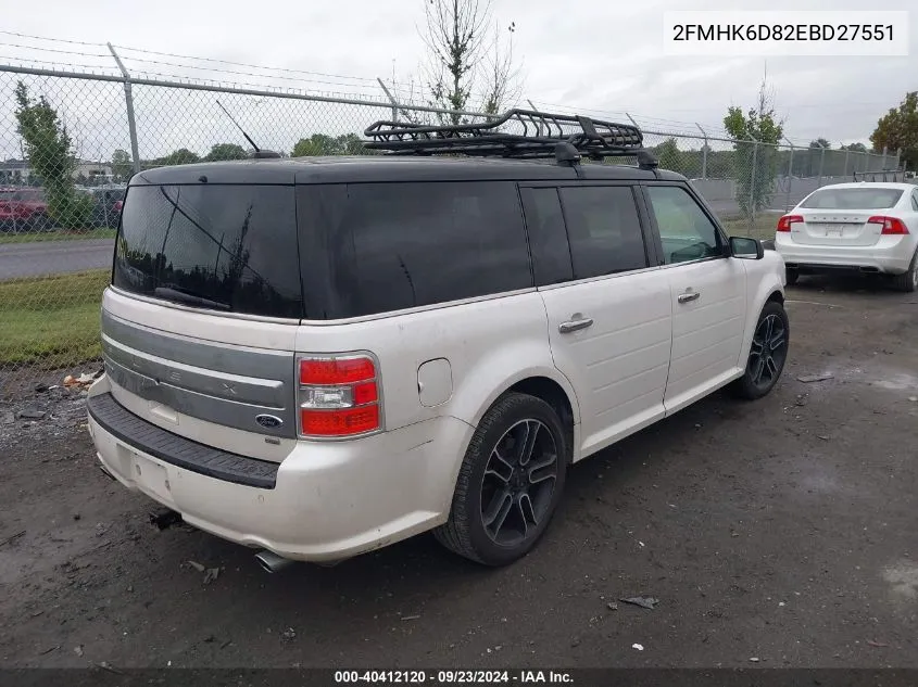 2014 Ford Flex Limited VIN: 2FMHK6D82EBD27551 Lot: 40412120