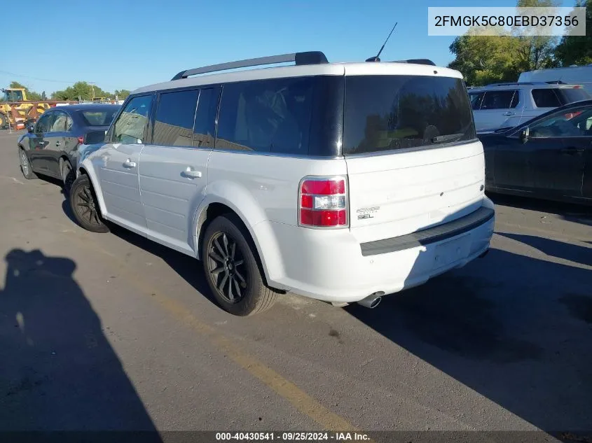 2014 Ford Flex Sel VIN: 2FMGK5C80EBD37356 Lot: 40430541