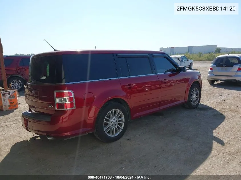 2014 Ford Flex Sel VIN: 2FMGK5C8XEBD14120 Lot: 40471708