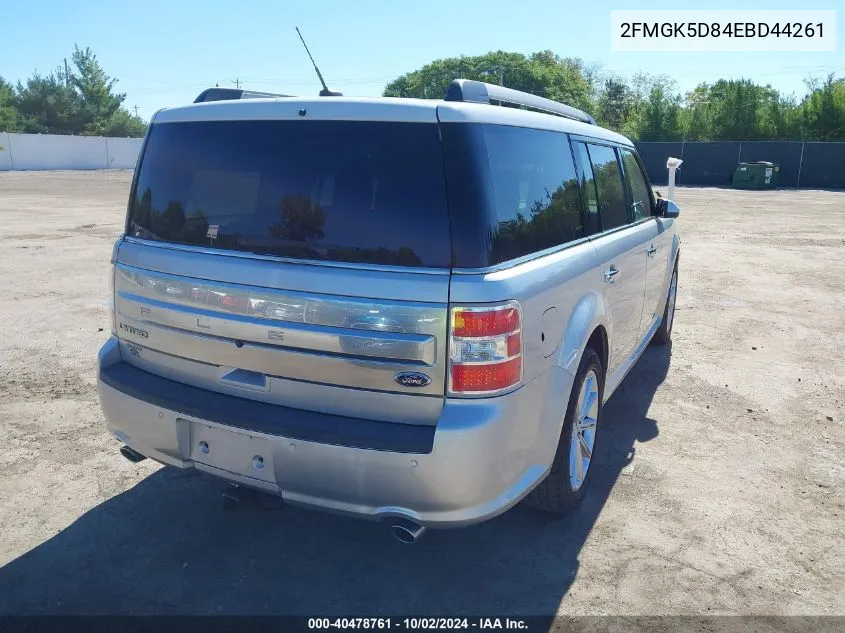 2014 Ford Flex Limited VIN: 2FMGK5D84EBD44261 Lot: 40478761