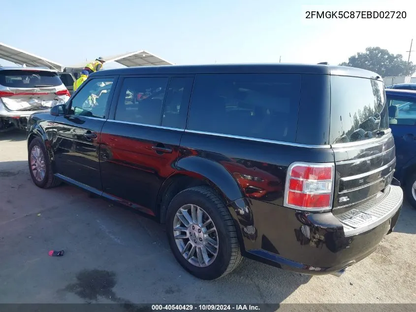 2014 Ford Flex Sel VIN: 2FMGK5C87EBD02720 Lot: 40540429