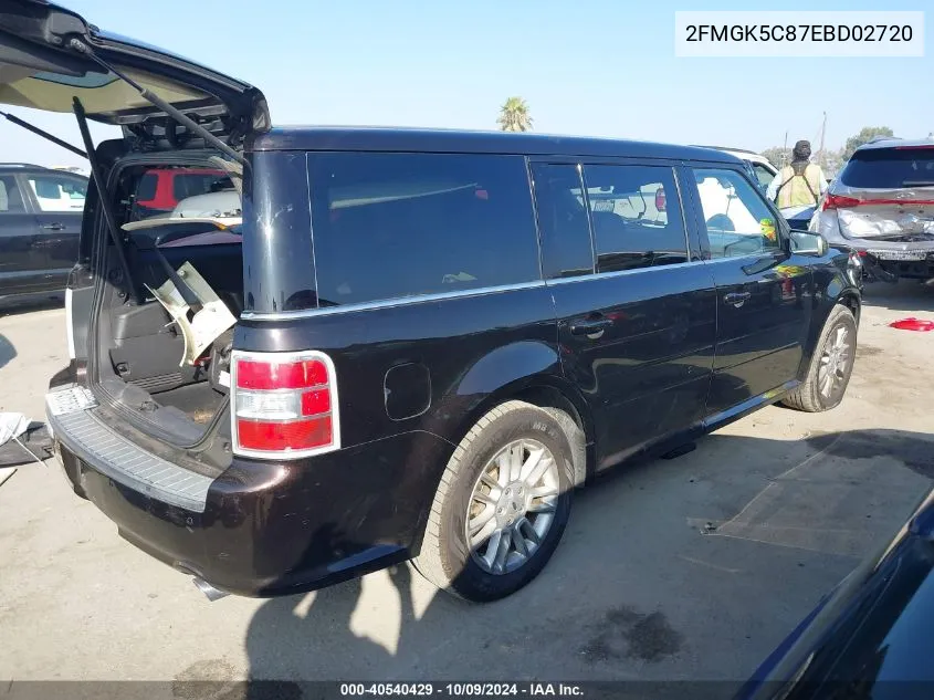 2014 Ford Flex Sel VIN: 2FMGK5C87EBD02720 Lot: 40540429