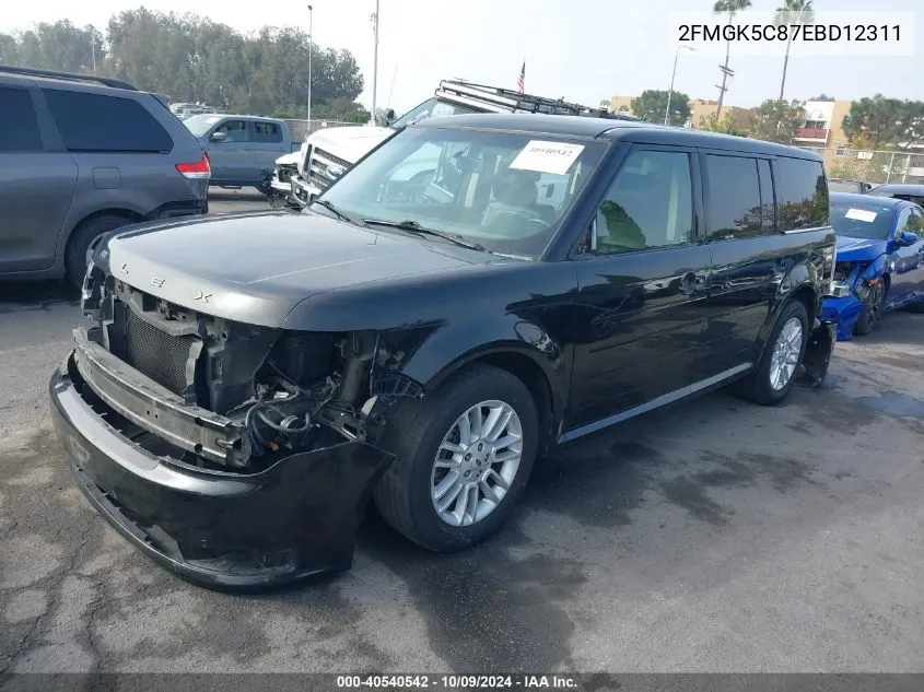 2014 Ford Flex Sel VIN: 2FMGK5C87EBD12311 Lot: 40540542