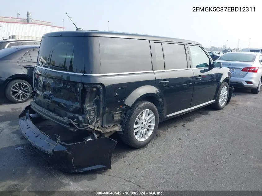 2014 Ford Flex Sel VIN: 2FMGK5C87EBD12311 Lot: 40540542