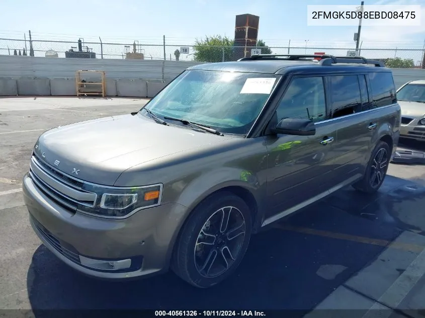 2014 Ford Flex Limited VIN: 2FMGK5D88EBD08475 Lot: 40561326